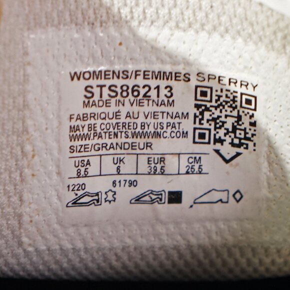 SPERRY Top-Sider Women’s White Boat Shoes Size 8.5 STS86213 Mesh Leather Comfort - Picture 9 of 9